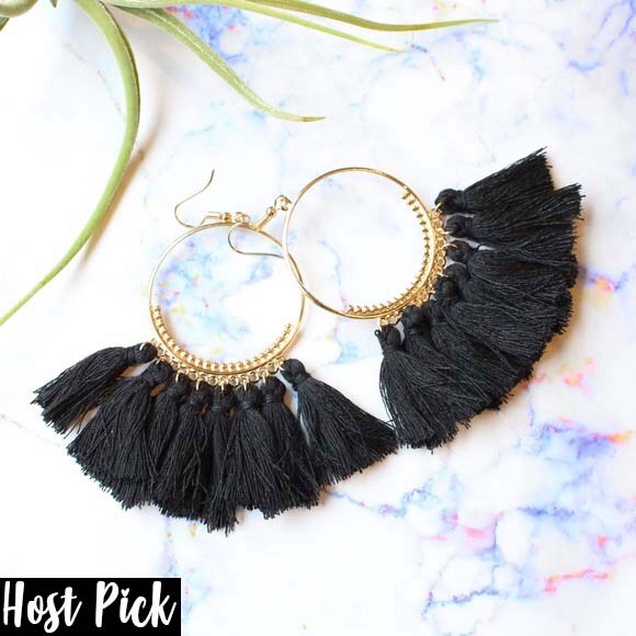 LAST ONE _ Boho Tassel Earrings - Picture 2 of 4
